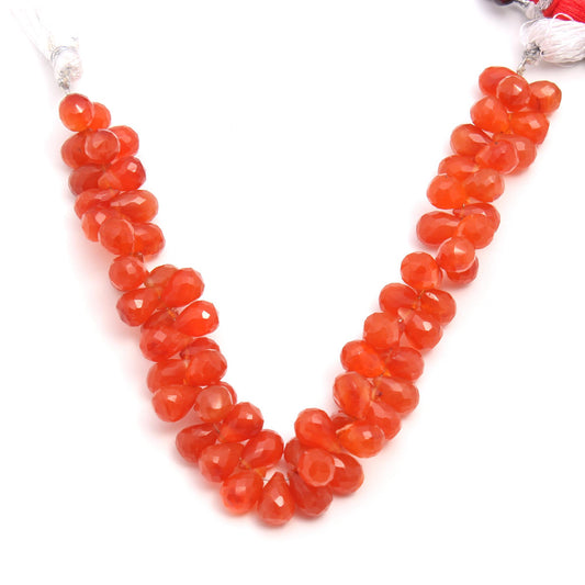 Carnelian Orange Cube Faceted Natural Beads12 Inches Strands