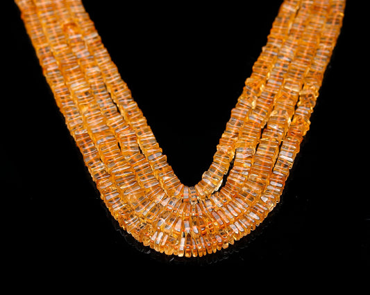 Citrine Brown Square Chips Faceted Natural Beads 16 Inches Strands