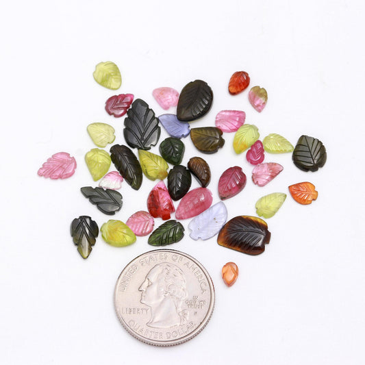 Multi Tourmaline Multi Color Leaf Faceted Natural Beads 8 Inches Strands
