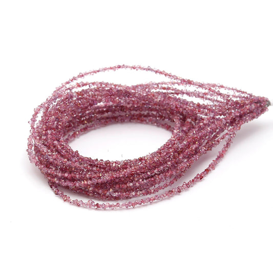 Natural Maroon Herkimer Diamond Quartz Raw Smooth Natural Beads 16 Inches