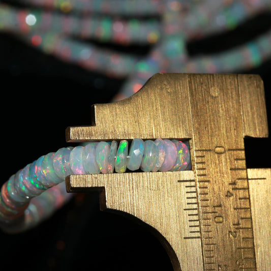 Ethiopian Opal Tire 5 MM Natural Faceted 16 Inches strands For Jewelry Craft