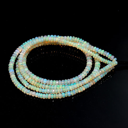 Ethiopian Opal Faceted Rondelle Bead 5 mm Beads Strands For Jewelry Making