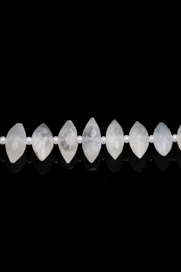 Rainbow Moonstone Dew Drop Faceted Natural Beads