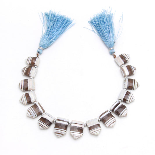 Boulder Opal Odd Pentagon Faceted Natural Beads 8 Inches Strands