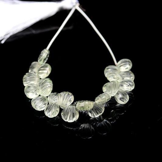 Green Amethyst Green Shell Faceted Natural Beads 4 Inches Strands