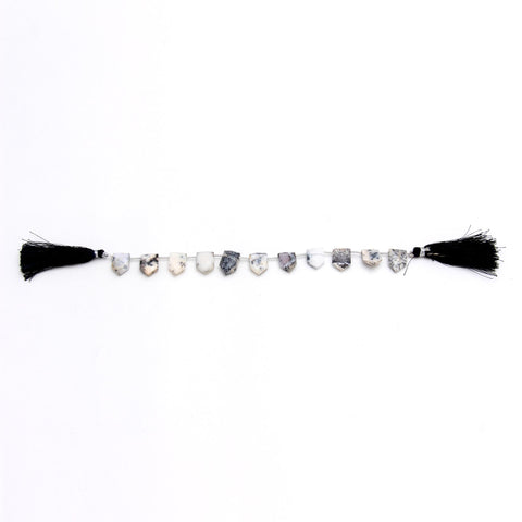 Dendrite Opal Pentagon Faceted Natural Beads 8 Inches Strands