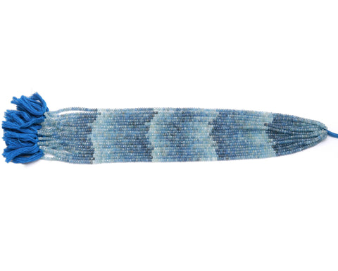 Moss Aquamarine Blue Rondelle Beads Natural Beads 13 Inches Strands