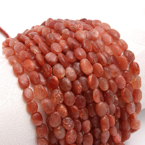 Natural Sunstone Oval Smooth 12 x 8 MM Beads 8 Inches Strands Sunstone Beads