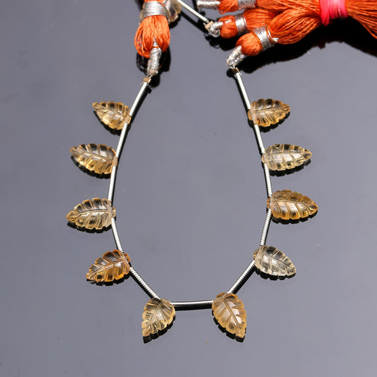 Citrine Orange Leaf Faceted Natural Beads 8 Inches Strands