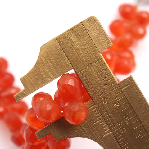 Carnelian Orange Cube Faceted Natural Beads12 Inches Strands