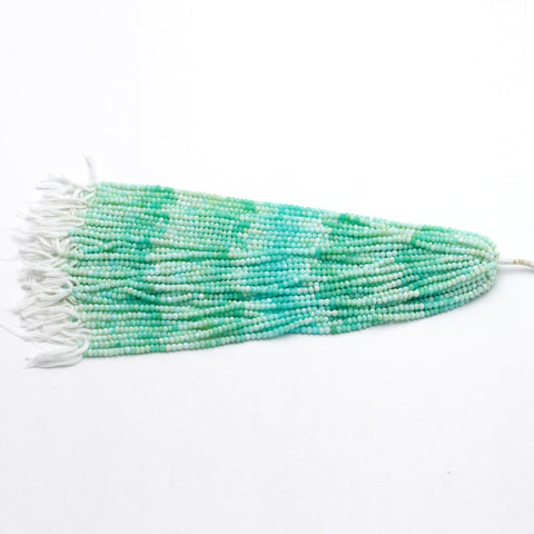 Green Blue Opal Shaded Smooth 4 MM Natural Beads 12.5 Inches Strands