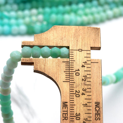Green Blue Opal Shaded Smooth 4 MM Natural Beads 12.5 Inches Strands