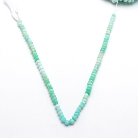 Green Blue Opal Shaded Smooth 4 MM Natural Beads 12.5 Inches Strands