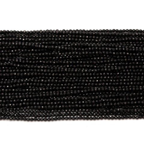 Black Spinel  Shine Cube Faceted Coating Beads 13 Inches Strands