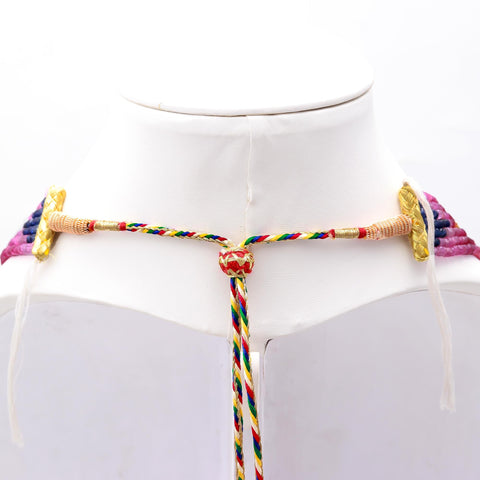 Multi Sapphire Round Faceted Natural Beads Necklace 22 Inches Strands
