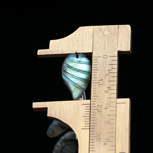 Labradorite Grey Carving Natural Beads 8 Inches Strands