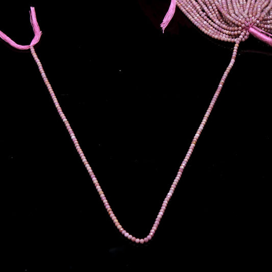 Phosphosidierite Pink Round Faceted Natural Beads 12.5 Inches Strands