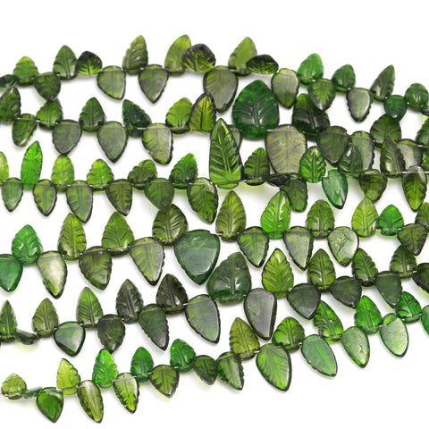 Peridot Green Leaf Faceted Natural Beads 8 Inches Strands