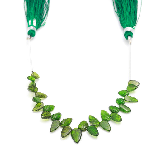 Peridot Green Leaf Faceted Natural Beads 8 Inches Strands