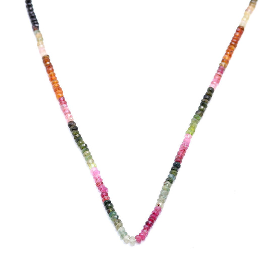 Watermelon Tourmaline Multicolor Rondelle Faceted Natural Beads 13 Inches Strands
