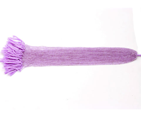 Amethyst Pink Round Carving Natural Beads 13 Inches Strands