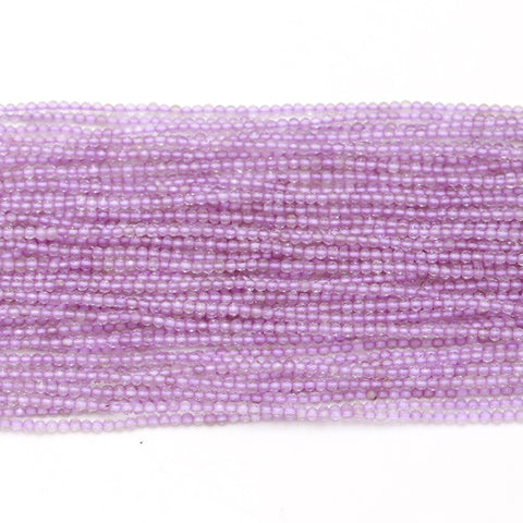 Amethyst Pink Round Carving Natural Beads 13 Inches Strands