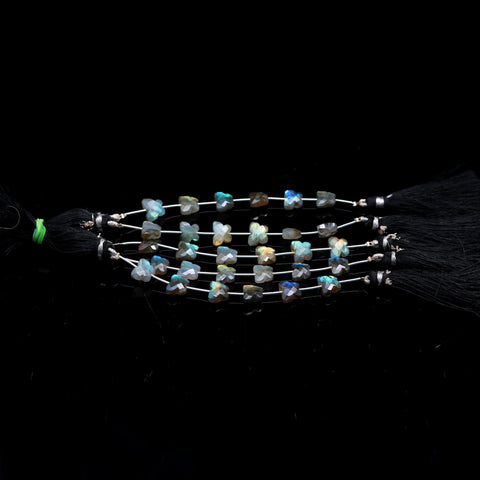 Labradorite Grey Butterfly Carving Natural Beads 8 Inches Strands
