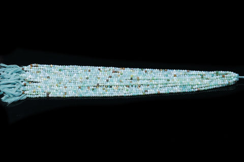 Peru Opal Blue Rondelle Faceted Natural Beads 13 Inches Strands