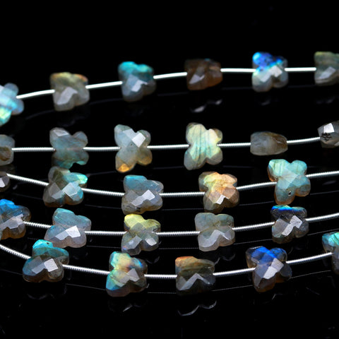 Labradorite Grey Butterfly Carving Natural Beads 8 Inches Strands