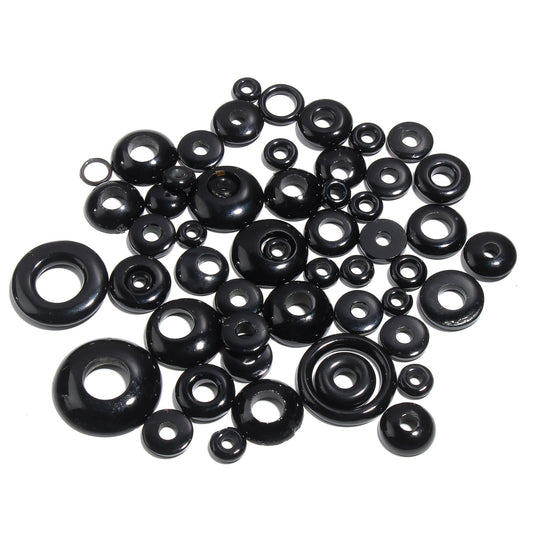 Black Onyx Black Donut Shape Faceted Natural 8 MM Stone