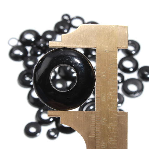 Black Onyx Black Donut Shape Faceted Natural 8 MM Stone