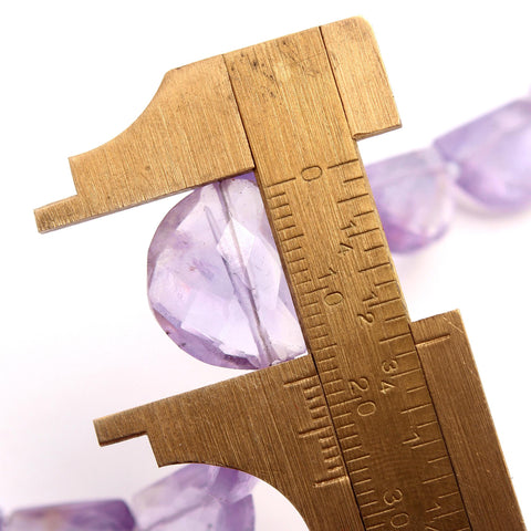 Amethyst Dark Purple D Shape Smooth Natural Beads 8 Inches Strands