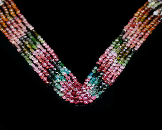 Watermelon Tourmaline Coin Smooth Natural Beads 13 inches Strands