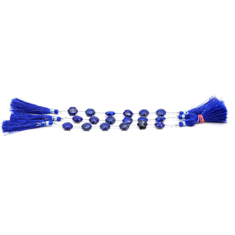 Lapis Lazuli Beads Clover Faceted Natural Beads 8 Inches Strands