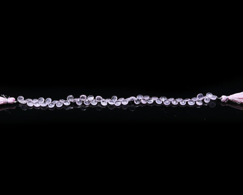 Rose Quartz Heart Faceted Natural Beads 8 Inches Strands