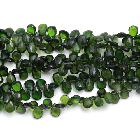 Chrome Diopside  Green Rondelle Faceted Natural Beads 16 Inches Strands
