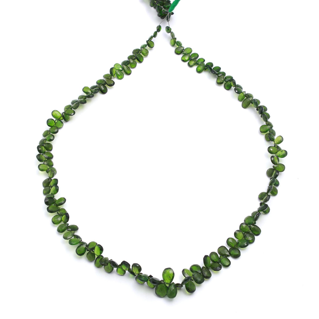 Chrome Diopside  Green Rondelle Faceted Natural Beads 16 Inches Strands