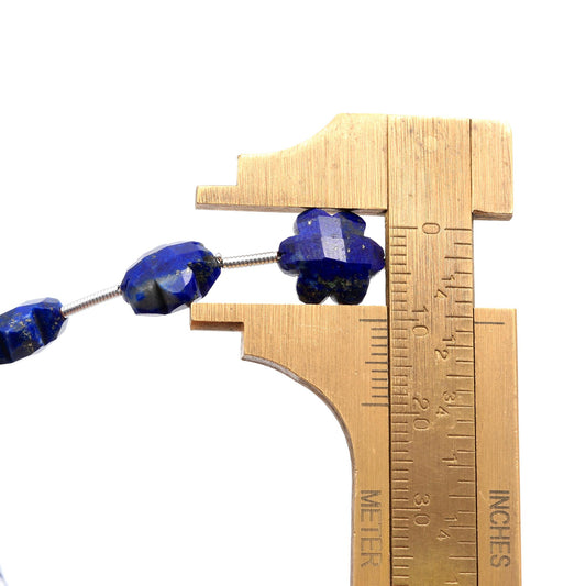 Lapis Lazuli Beads Clover Faceted Natural Beads 8 Inches Strands