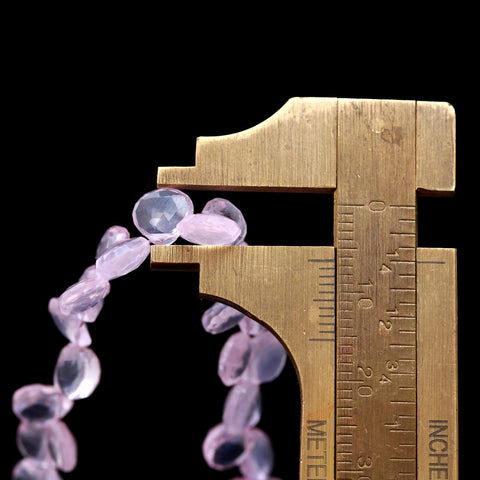 Rose Quartz Heart Faceted Natural Beads 8 Inches Strands