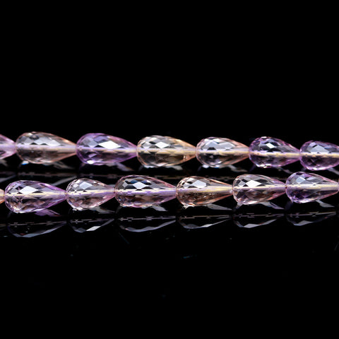 Ametrine Drop Faceted Natural Beads 16 Inches Strands