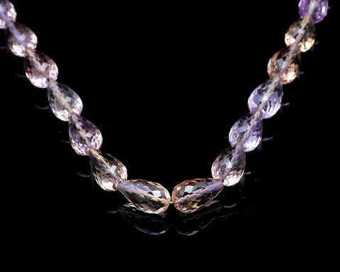 Ametrine Drop Faceted Natural Beads 16 Inches Strands