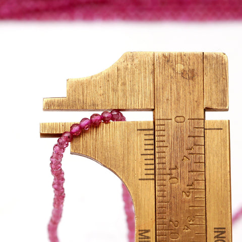 Pink Topaz Round Micro Faceted Natural Beads 13 Inches Strands