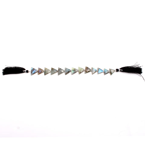 Labradorite Triangle Faceted Natural Beads 8 Inches Strands