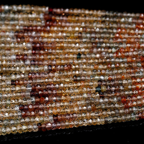 Zircon Brown Rondell Faceted Natural Beads 16 Inches Strands