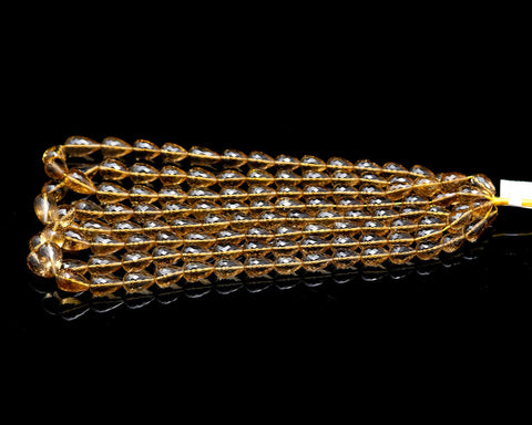 Citrine Brown Drop Faceted Natural Beads 16 Inches Strands