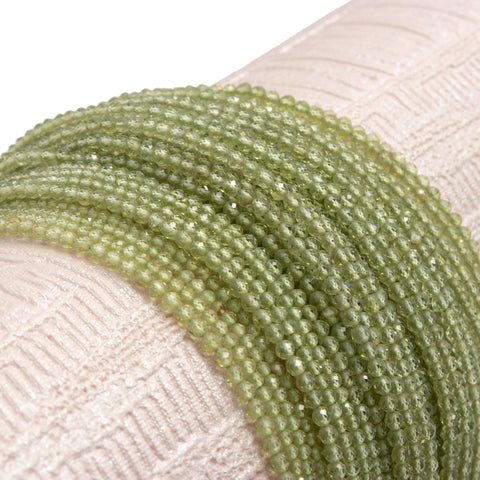 Peridot Green Pear Faceted Natural Beads 8 Inches Strands
