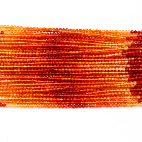 Carnelian Orange Round Natural Beads 13 Inches Strands