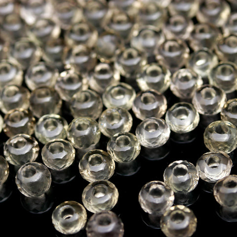 Amethyst Green Rondell Faceted Natural Beads Straight Drill
