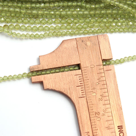 Peridot Green Pear Faceted Natural Beads 8 Inches Strands