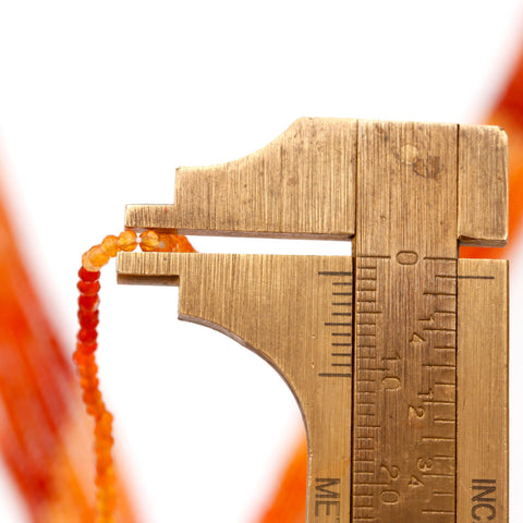 Carnelian Orange Round Natural Beads 13 Inches Strands